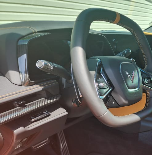 Customer photo review of Chevrolet Corvette C8 Carbon Fiber Gauge Cluster Cover