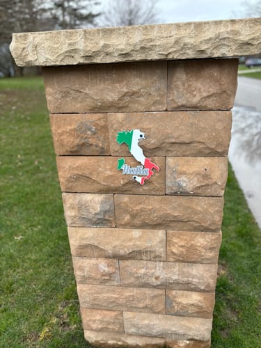 Customer photo review of Italy Map and Text - Colored Metal Art