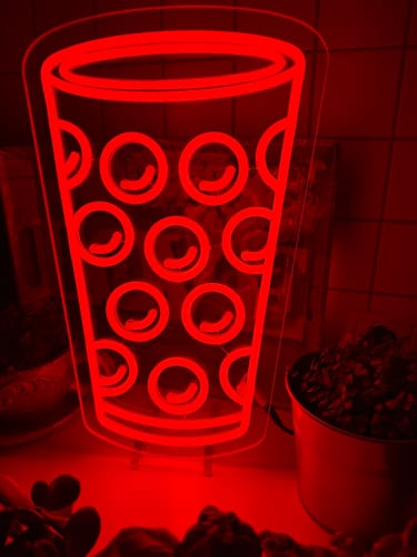 Customer photo review of Neon Dubbeglas