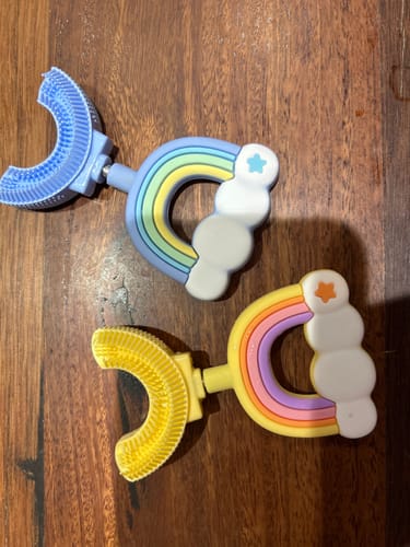 Customer photo review of Rainbow U-Shaped Sensory Toothbrush