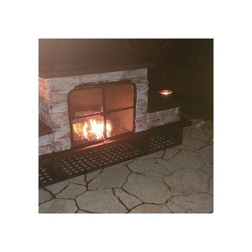 Customer photo review of SUNJOY 48 Inch Wood Burning Stone Fireplace with Fire Poker and Removable Grate