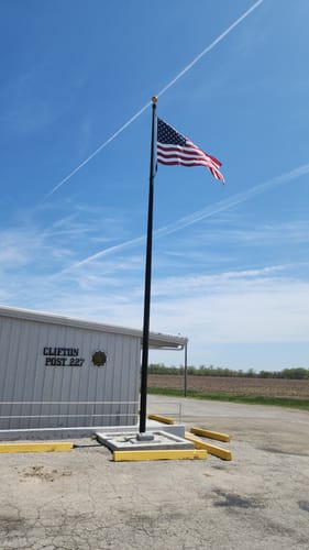 Customer photo review of 35 ft. Commercial Flagpole with Internal Cable Halyard, Rated At 117 mph