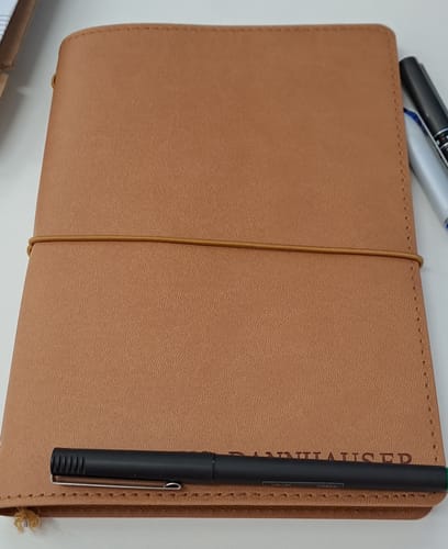 Customer photo review of Refillable Notebook Folio - Saddle Brown