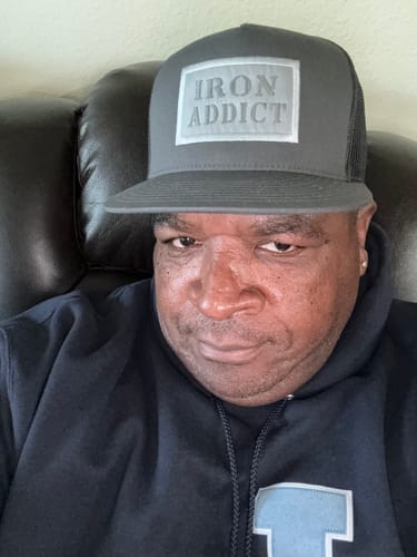 Customer photo review of Iron Addict Hat (Grey/Silver)
