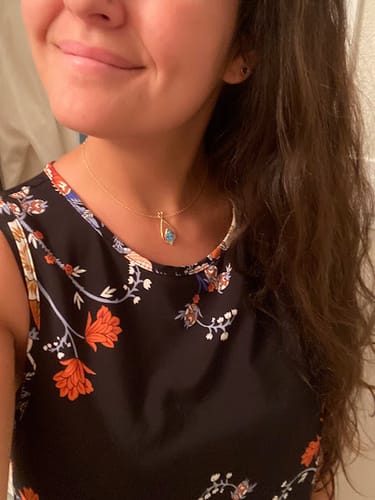 Customer photo review of Double Spade Memorial Pendant