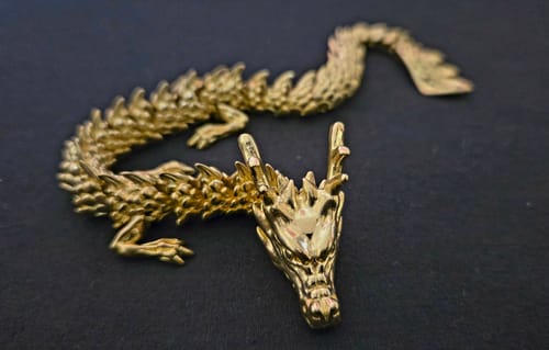 Customer photo review of Gold Dragon with Movable Joints