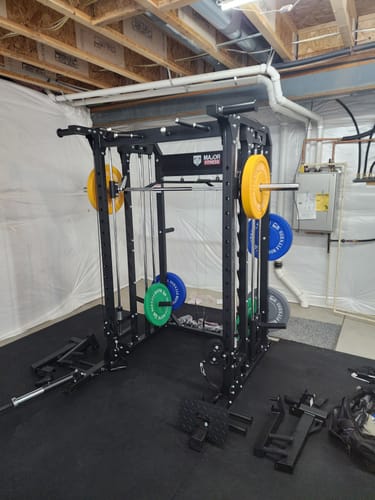 Customer photo review of MAJOR FITNESS All-In-One Home Gym Smith Machine Package Spirit B52