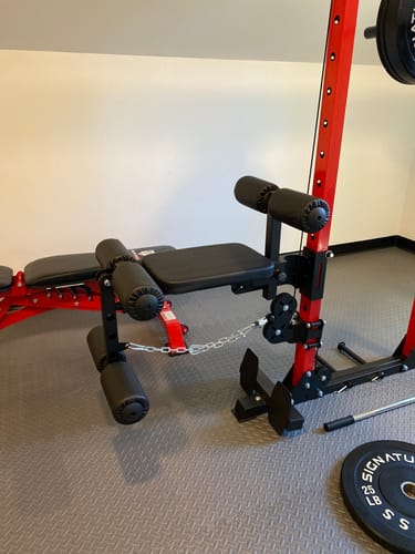 Customer photo review of Major Fitness Rack Mounted Leg Extension
