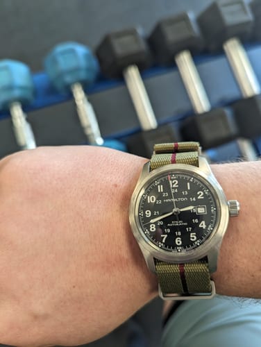 Customer photo review of Five Eye Nylon Watch Strap - Stripe