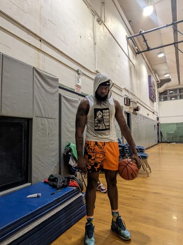 Customer photo review of Orange Halloween MJM Shorts