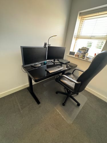 Customer photo review of Smart Desk Height Adjustable (Glass Top)