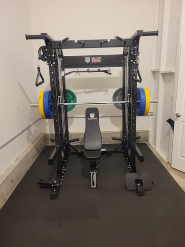 Customer photo review of MAJOR FITNESS All-In-One Home Gym Smith Machine Package Spirit B52