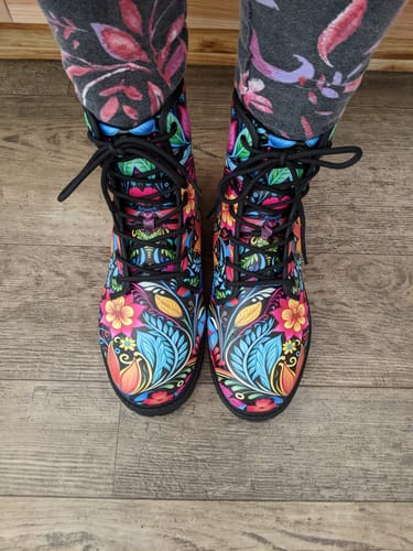 Customer photo review of Happy floral boots