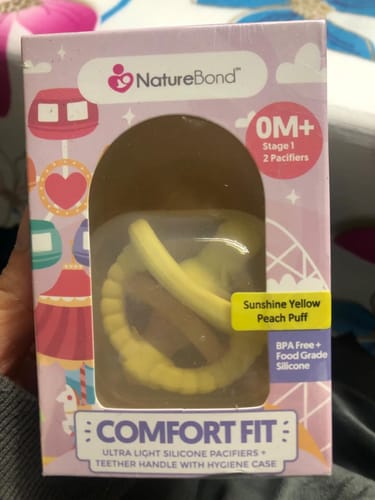 Customer photo review of Newborn Teether Pacifiers 2 in 1 (0-6 Months)