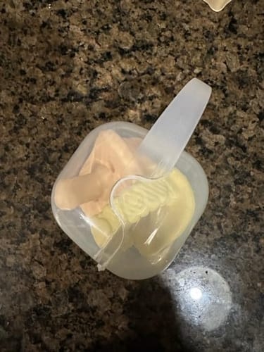 Customer photo review of Newborn Teether Pacifiers 2 in 1 (6 Months onwards)