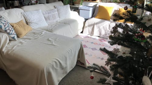 Customer photo review of Waterproof Sofa Covers for Dogs Cats Home pet Couch Protector , Blanket Couch Cover