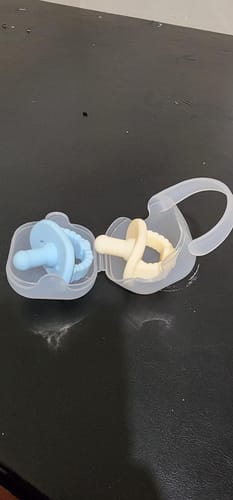 Customer photo review of Newborn Teether Pacifiers 2 in 1 (6 Months onwards)