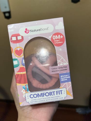 Customer photo review of Newborn Teether Pacifiers 2 in 1 (0-6 Months)