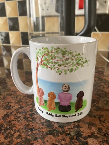 Customer photo review of Girl & Dogs - Life is better with a dog Personalised Mug
