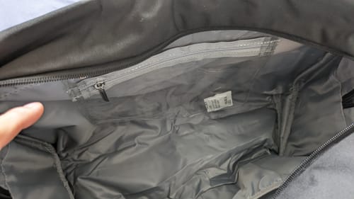 Customer photo review of Multiple Pockets Travel Duffel