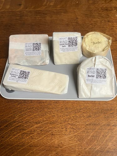 Customer photo review of The Rennet & Rind British Cheese Subscription Box