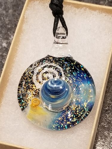 Customer photo review of Dichroic Planet Pendant with Ash