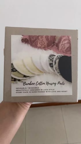 Customer photo review of Black Laced Bamboo Fibre Washable Nursing Pads