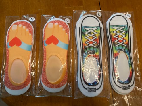 Customer photo review of No Show Socks