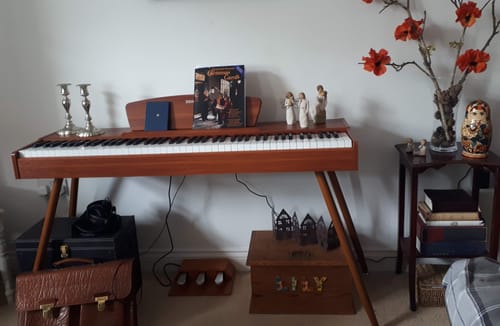 Customer photo review of Donner DDP-80 Wooden Style 88 Key Weighted Digital Piano with Stand & 3 Pedal
