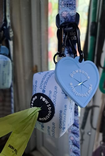 Customer photo review of Pawsome Poop Pocket - Sky Blue