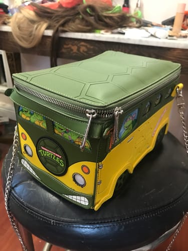 Customer photo review of Loungefly Nickelodeon TMNT 40th Anniversary Party Wagon Figural Crossbody