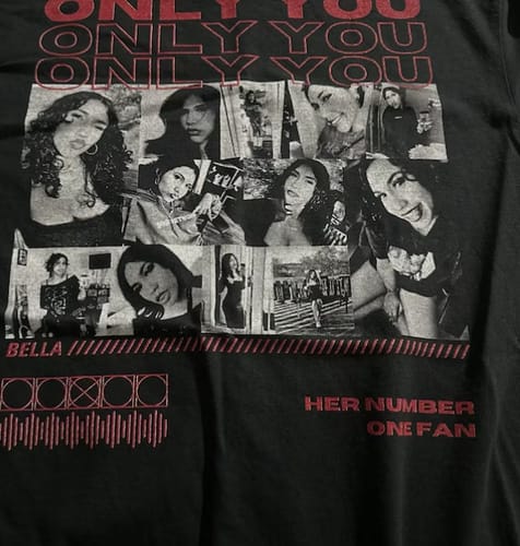 Customer photo review of Custom Only You Photo Tee