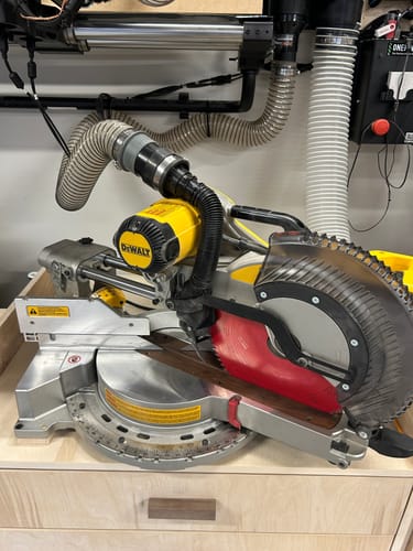 Customer photo review of DeWalt DWS779/780 Sliding Miter Saw Dust Collection
