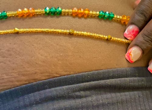 Customer photo review of Gold Coast Crystal Waist Beads