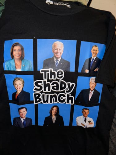 Customer photo review of The Shady Bunch T-shirt