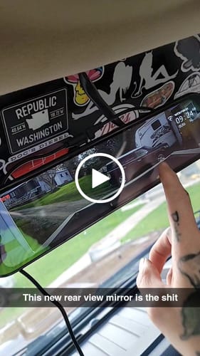Customer video review of WOLFBOX G840H Wi-Fi Rear View Mirror Dash Cam