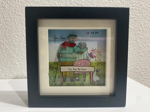 Customer photo review of Hand-written personalization inside your painting