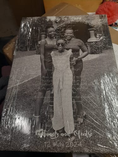 undefined review of Custom options for Black & White Song Lyrics on Photo Canvas Print image 1 out of 1