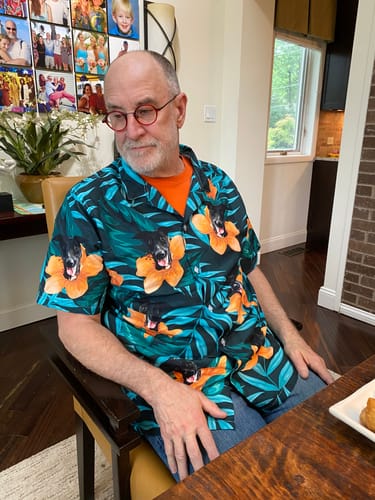 Customer photo review of Orange Bloom Shirt