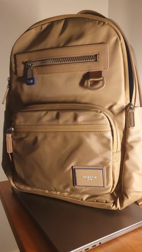 Customer photo review of Everyday Business Backpack in Beige