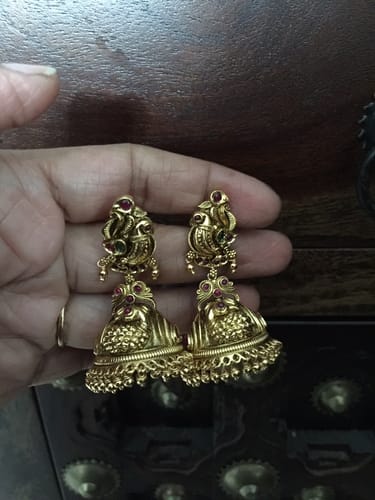 Customer photo review of Silver Temple Earring 150419