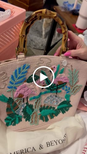 Customer video review of Tropical Pink Flamingo Mini Tote