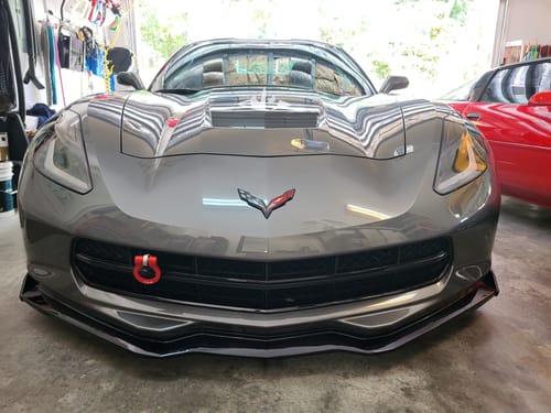 Customer photo review of Corvette C7 Stage 2 Carbon Flash Front Splitter Lip W/ Side Winglets