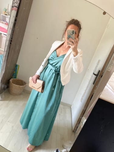 Avis photo d'un client sur Robe vert d'eau - LISA