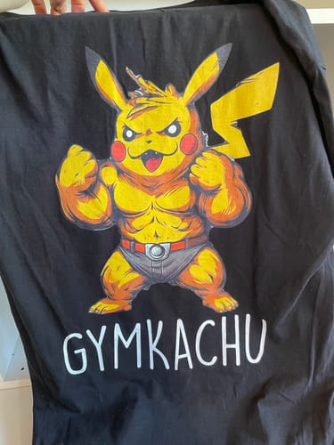 Customer photo review of Gymkachu - Premium Shirt Unisex Backprint