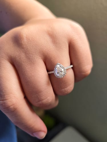 Customer photo review of SIERRA MOISSANITE RING