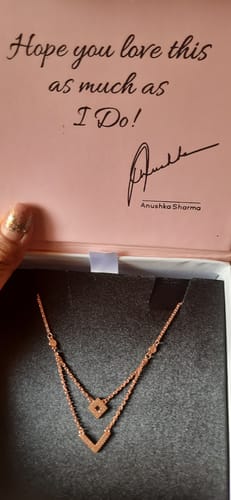 Customer photo review of Rose Gold Trendy Layered Necklace