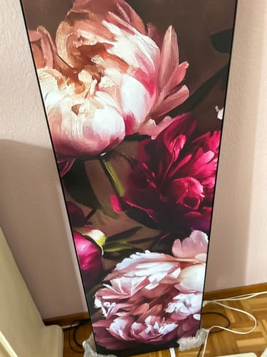 Customer photo review of Canvalight® Leuchtbild | Pfingstrosen im Barockstil | Schmal
