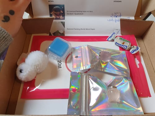 Customer photo review of Diamond Painting Cover Minder / Folienhalter Bär 6 Farben Zubehör