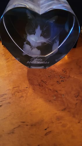 Customer photo review of Hjerte formet krystall 3 typer.